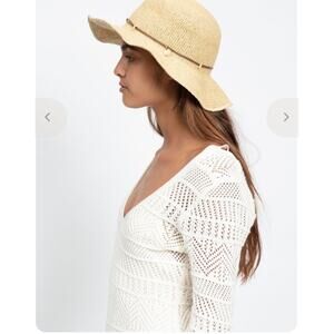 Rag & Bone Rollable Cruise Raffia Bucket Hat S/M Small / Medium